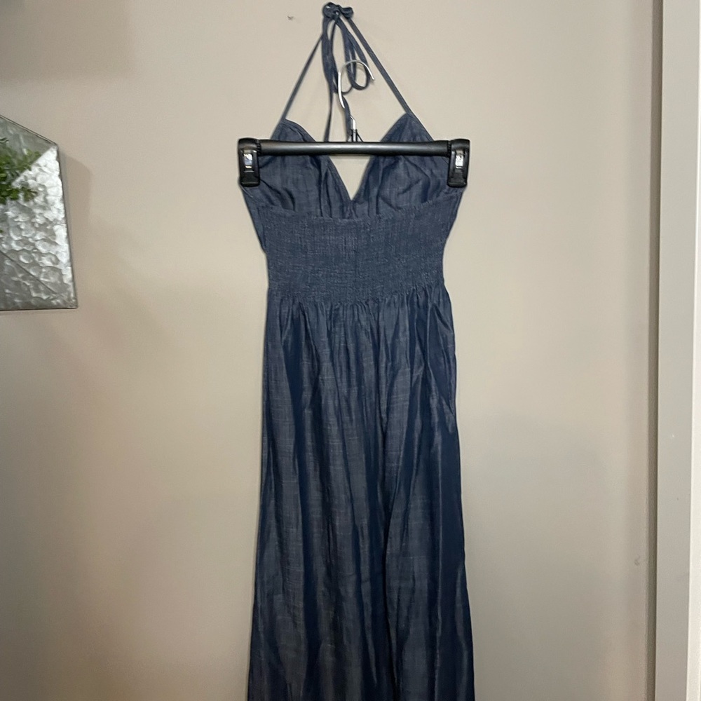 New York & Company Blue Halter Maxi Dress - Picture 6 of 8